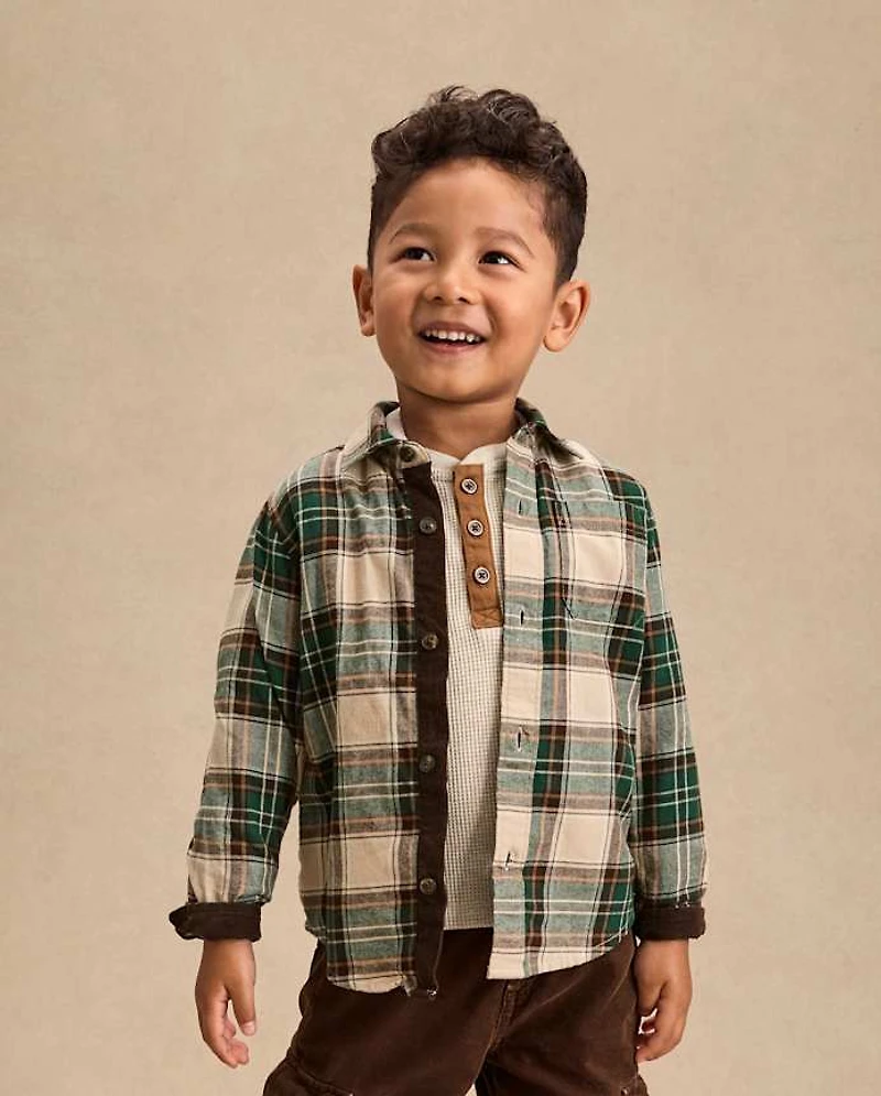 Kids Plaid Button Up Shirt - Fall Celebrations