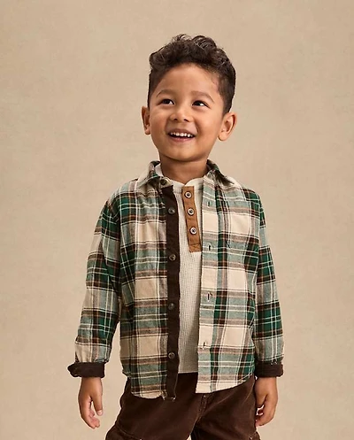 Kids Plaid Button Up Shirt - Fall Celebrations