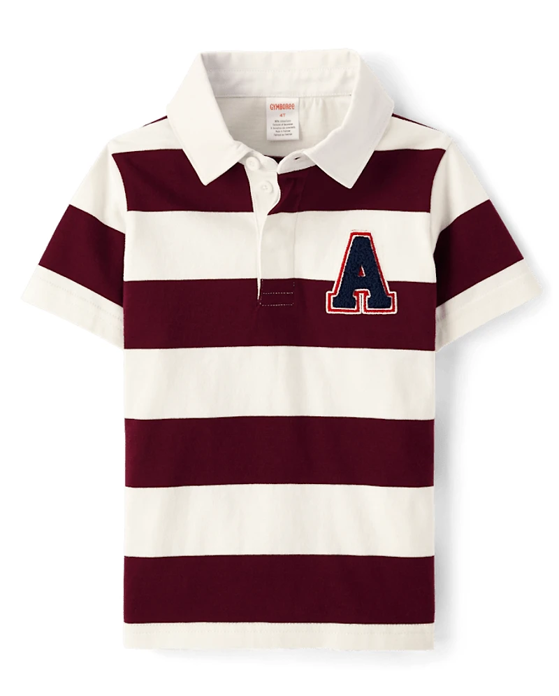 Kids Striped Rugby Polo - Campus Cuties