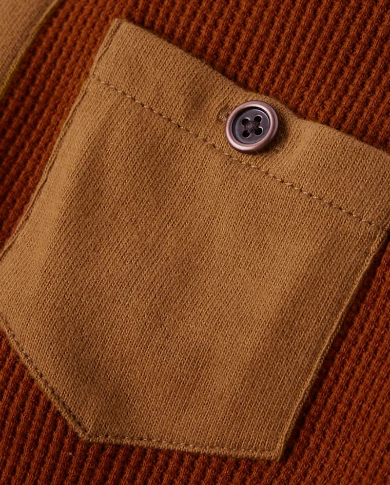 Boys Colorblock Thermal Henley Top