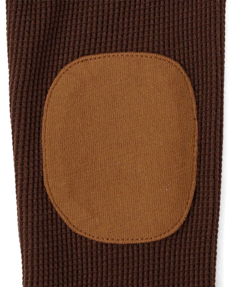 Boys Colorblock Thermal Henley Top