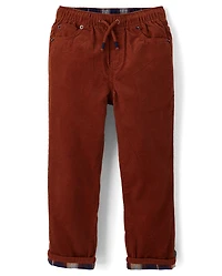 Boys Corduroy Pull On Relaxed Pants - Highland Hills