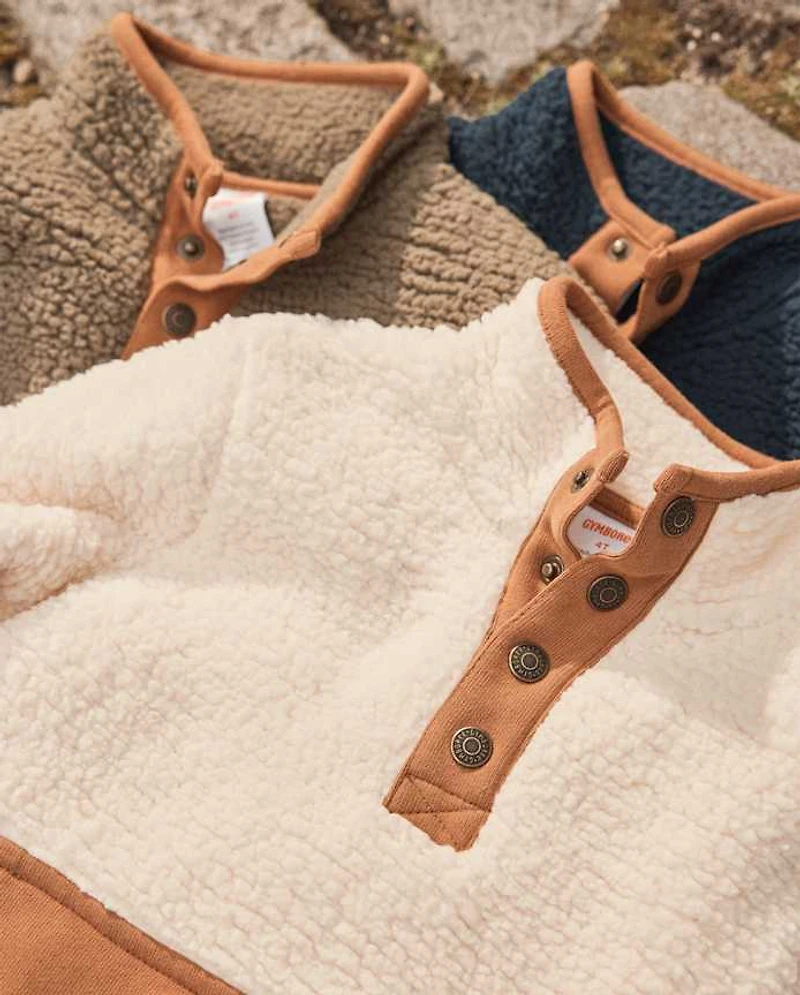Kids Half Snap Sherpa Pullover