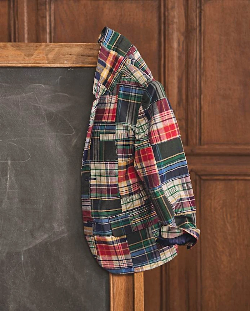 Kids Plaid Madras Poplin Blazer - Campus Cuties