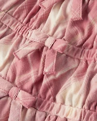 Girls Plaid Flannel Tiered Ruffle Dress - Highland Hills