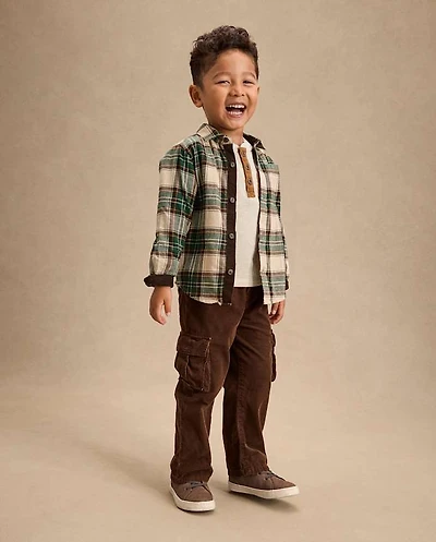 Kids Corduroy Baggy Cargo Pants
