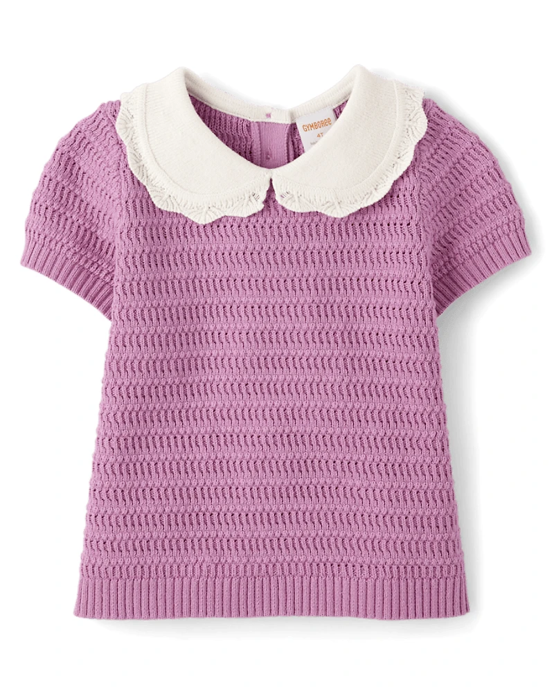Girls Crochet Peter Pan Sweater - Magical Meadows