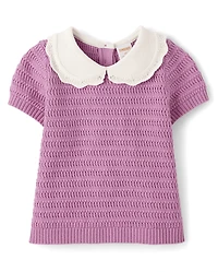 Girls Crochet Peter Pan Sweater - Magical Meadows