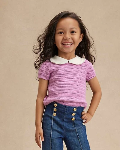 Girls Crochet Peter Pan Sweater - Magical Meadows