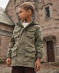Kids Embroidered Aviator Patch Jacket - Highland Hills