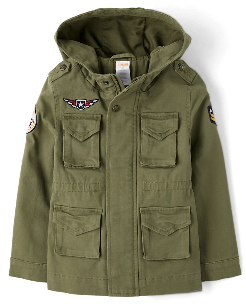 Kids Embroidered Aviator Patch Jacket - Highland Hills