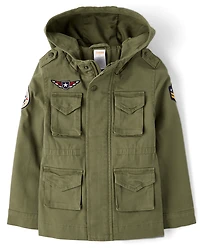 Kids Embroidered Aviator Patch Jacket - Highland Hills