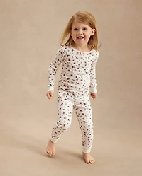 Pyjamas à fleurs ajustés pour filles