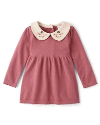 Baby Girls Peter Pan Pointelle Sweater Dress - Homegrown by Gymboree