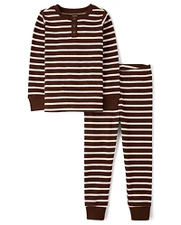 Pyjama Henley thermique rayé pour enfants - Gymmies