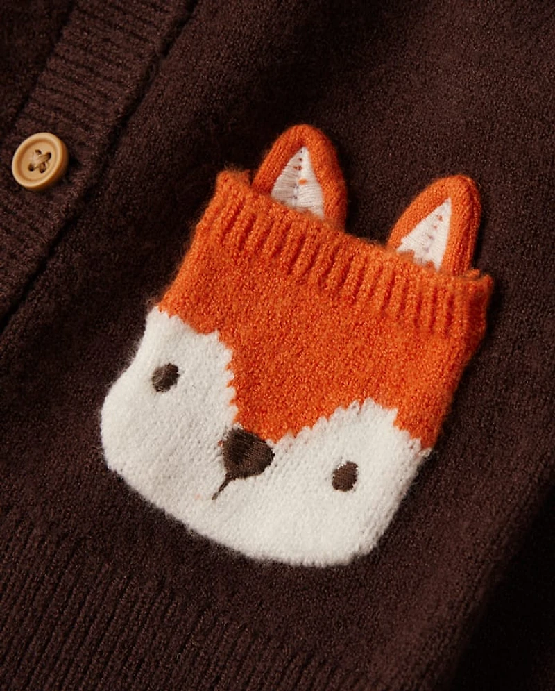 Baby Fox Sweater Cardigan 3-Piece Outfit Set - Homegrown by Gymboree