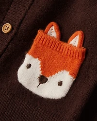 Baby Fox Sweater Cardigan 3-Piece Outfit Set - Homegrown by Gymboree