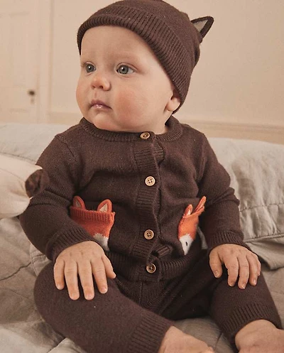 Baby Fox Sweater Cardigan 3-Piece Outfit Set - Homegrown by Gymboree
