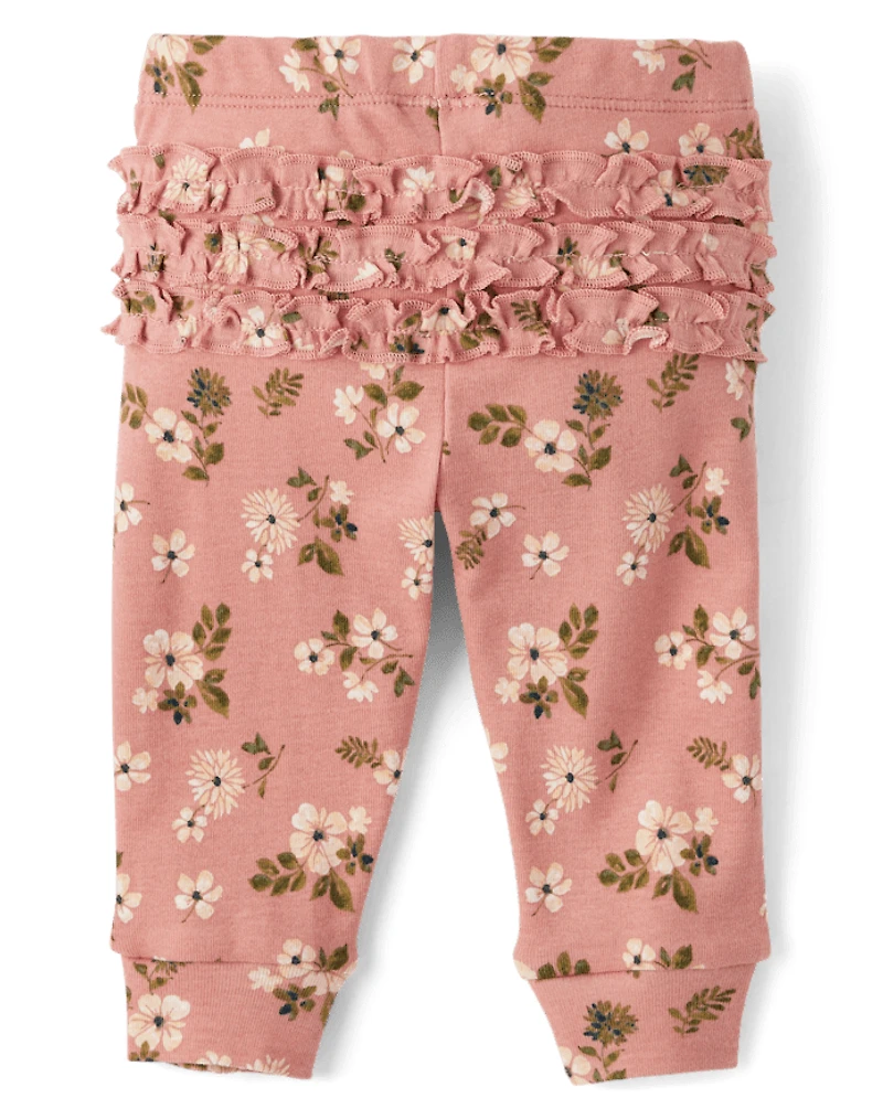 Baby Girls Floral Ruffle Leggings 3-Pack - Homegrown by Gymboree