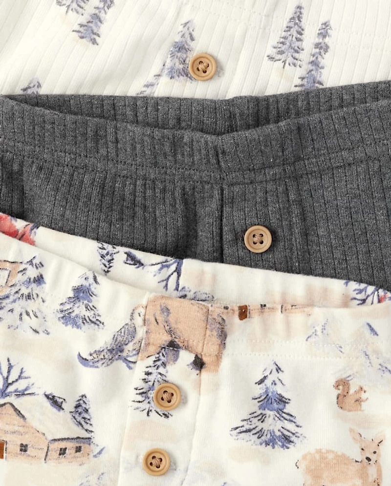 Baby Boys Forest Pants 3-Pack - Homegrown by Gymboree