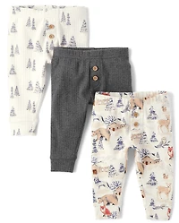 Baby Boys Forest Pants 3-Pack - Homegrown by Gymboree