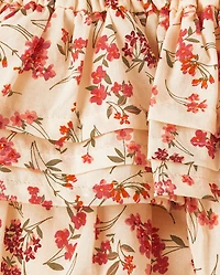 Girls Floral Pleated Tiered Dress 2-Piece Outfit Set - Homegrown by Gymboree