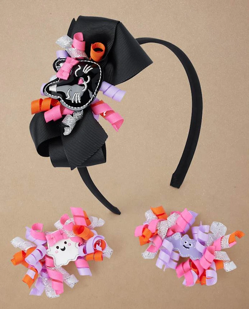 Girls Halloween 3-Piece Hair Set - Halloween