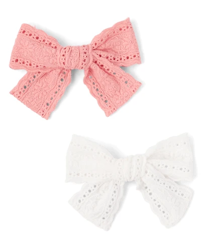 Girls Bow Hair Clip 2-Pack - Little Essentials