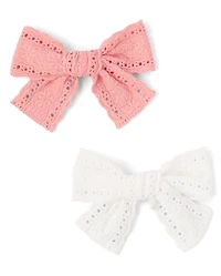Girls Bow Hair Clip 2-Pack - Little Essentials