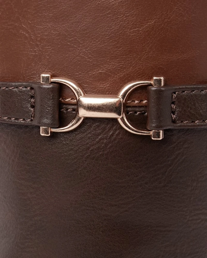 Bottes hautes à boucle contrastée pour filles - Little Essentials