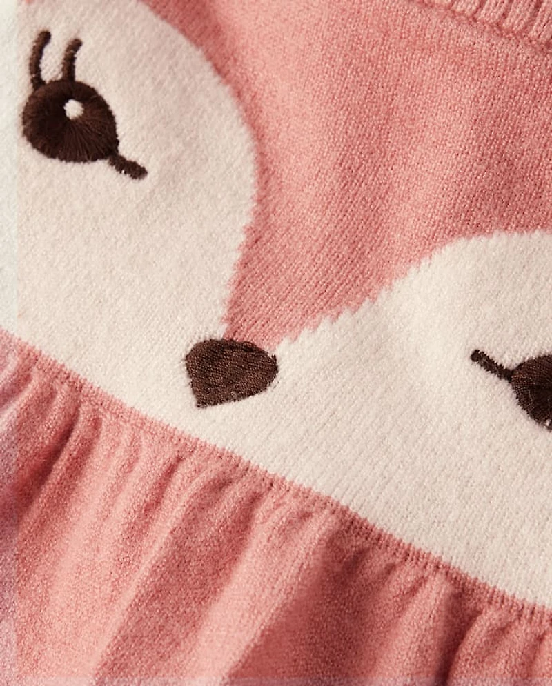 Girls Fox Sweater Jumper 2-Piece Outfit Set - Homegrown by Gymboree