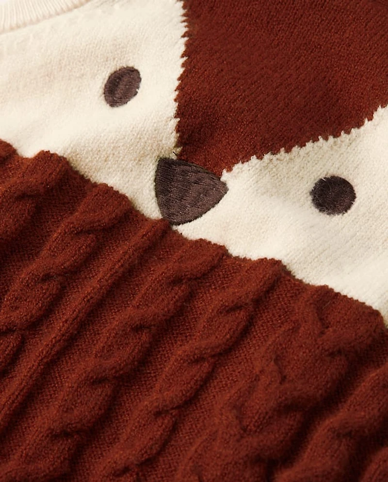 Baby Boys Fox Sweater Overalls 2-Piece Outfit Set - Homegrown by Gymboree