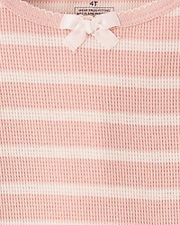 Girls Striped Snug Fit Thermal Pajamas - Gymmies