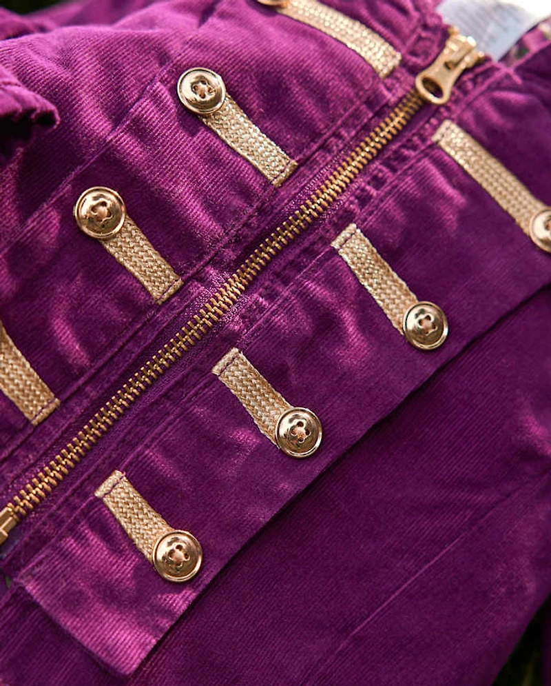 Girls Button Corduroy Band Jacket - Magical Meadows