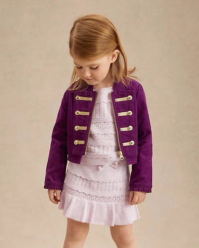 Girls Button Corduroy Band Jacket - Magical Meadows