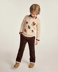 Boys Corduroy Pull On Roll Cuff Pants