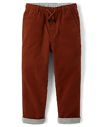 Boys Corduroy Pull On Roll Cuff Pants