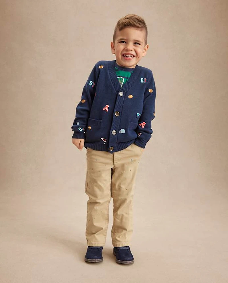 Kids Paint Splatter Relaxed Chino Pants - Campus Cuties