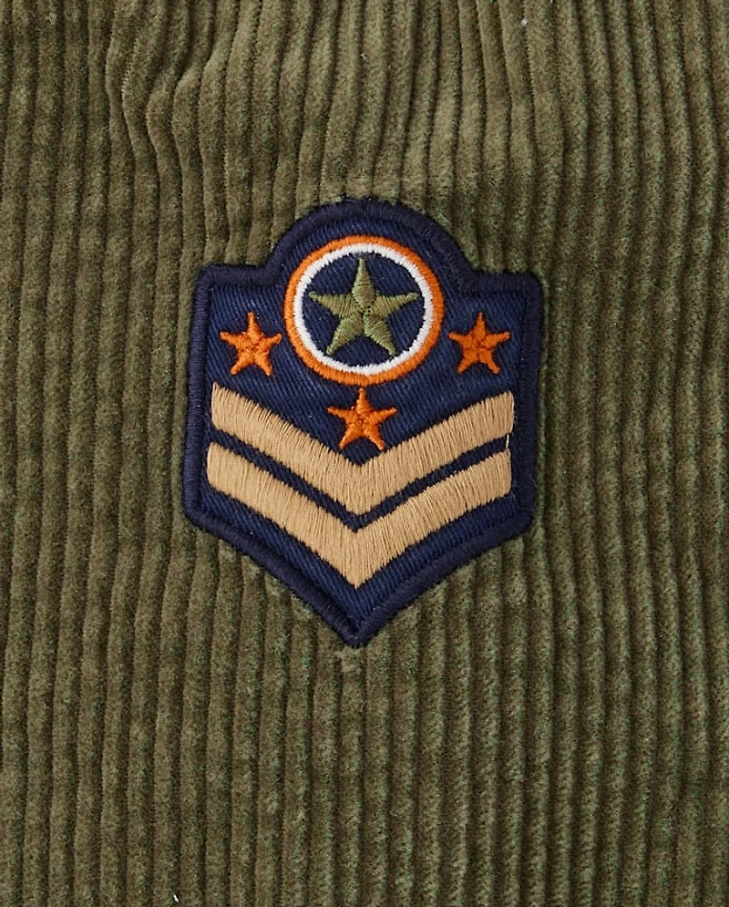 Boys Embroidered Aviator Patch Corduroy Jacket - Highland Hills