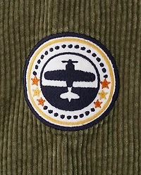 Boys Embroidered Aviator Patch Corduroy Jacket - Highland Hills