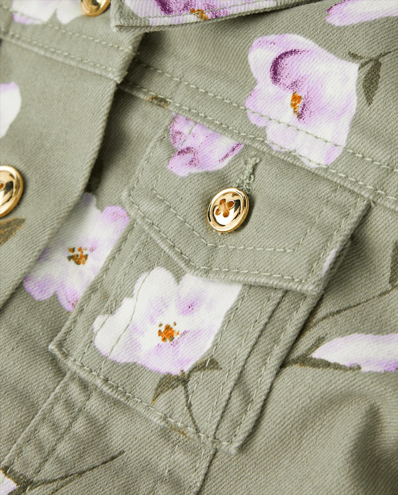 Girls Floral Utility Jacket - Magical Meadows
