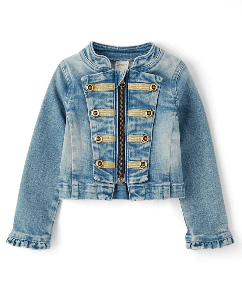 Veste en jean à boutons pour fille - Highland Hills