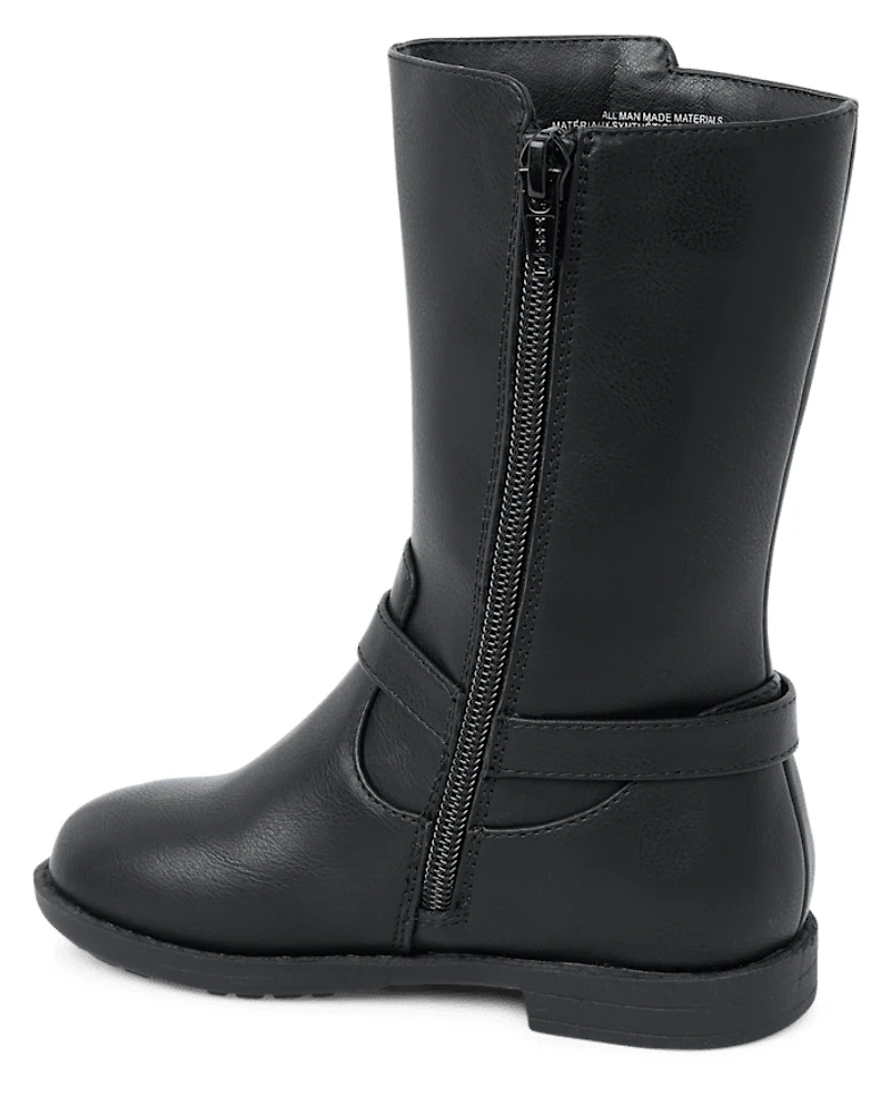 Girls Bow Tall Boots - Little Essentials