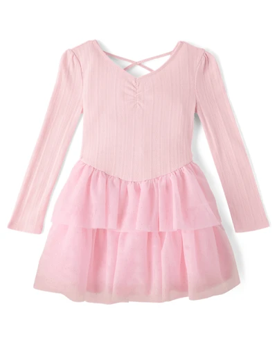 Girls Glitter Tiered Tutu Dress