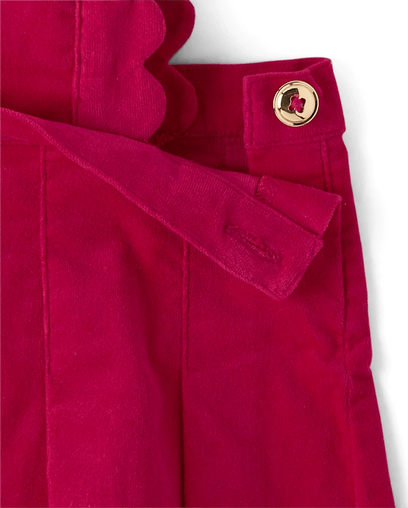 Pull en velours côtelé festonné pour fille - Mon Cheri