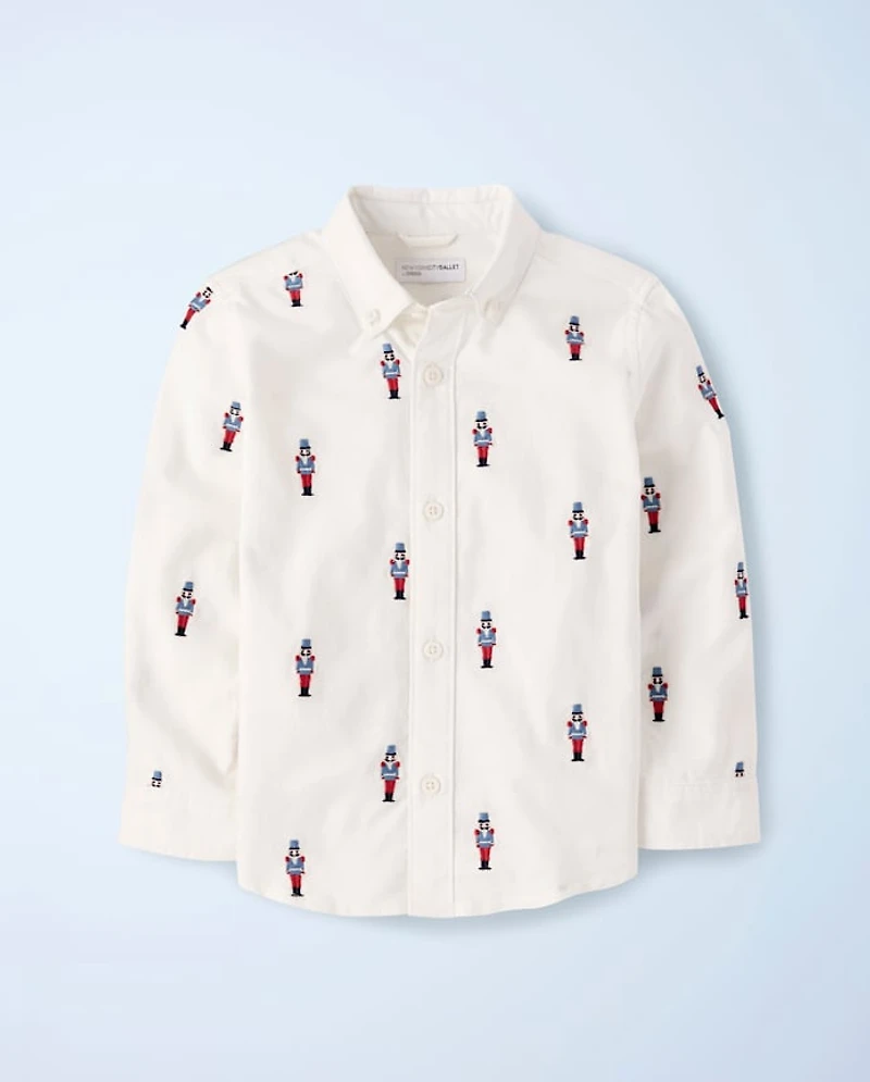 Chemise Oxford boutonnée Casse-Noisette brodée pour garçon - New York City Ballet par Gymboree