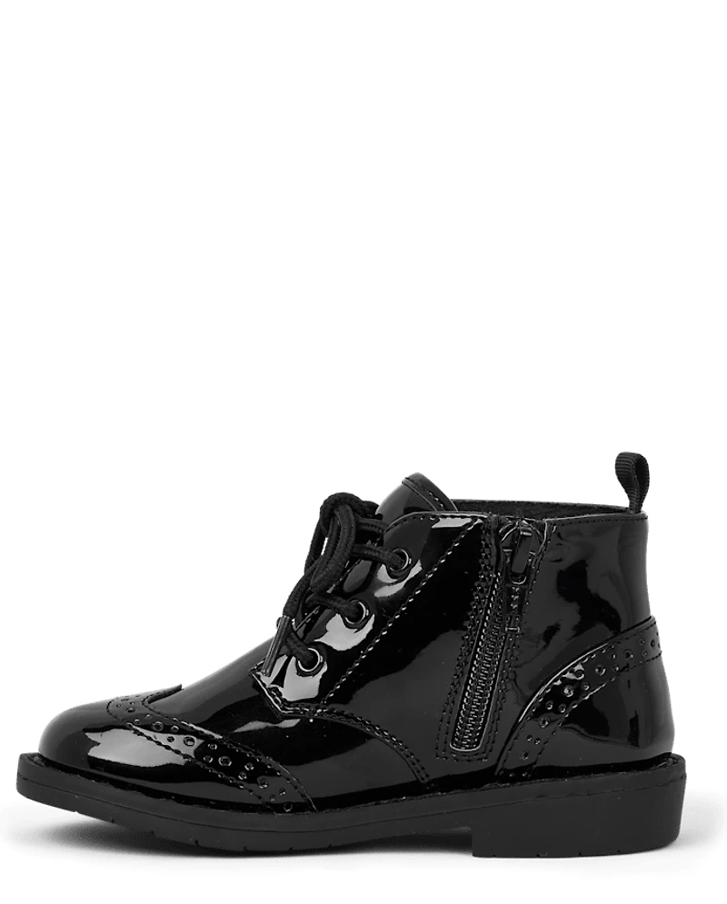 Boys Lace Up Boots - Royal Christmas