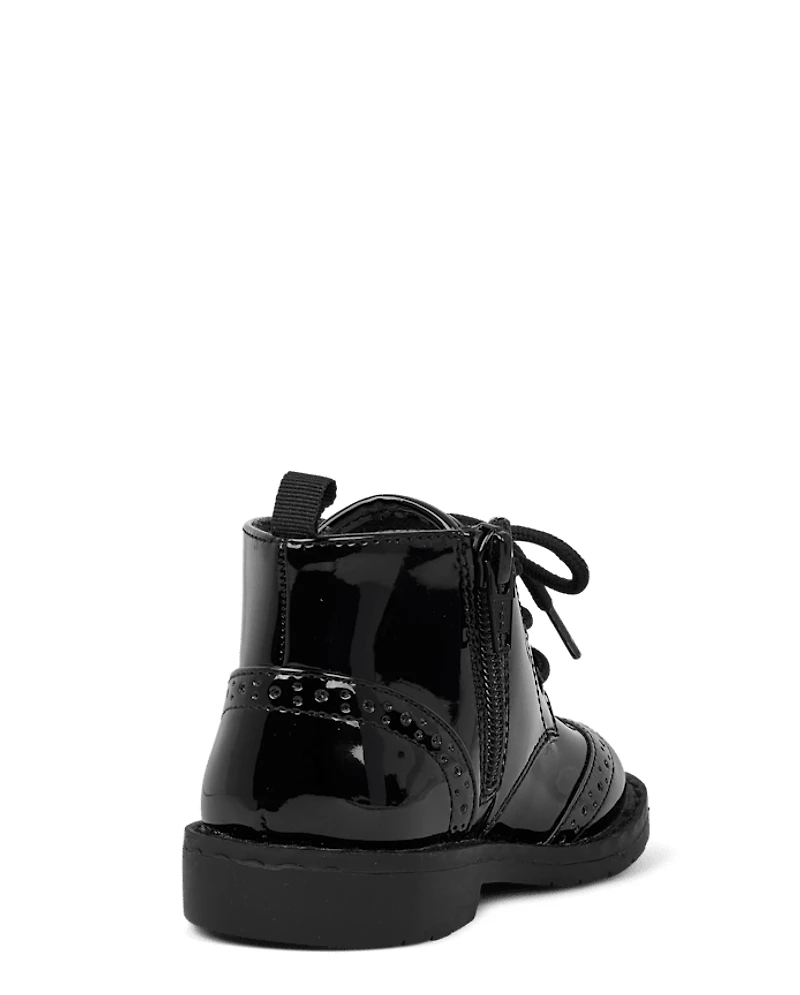 Boys Lace Up Boots - Royal Christmas