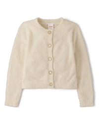 Gilet à cils orné pour fille - Petit Paris