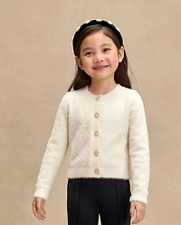 Girls Embellished Eyelash Cardigan - Petit Paris